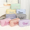 Striped Name Pouch – Personalized & Stylish – Makeup Bag