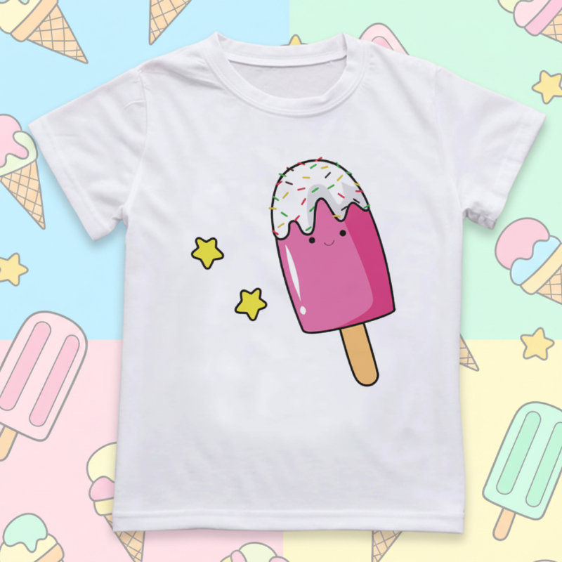Boys & Girls Summer Tee – Comfortable & Playful – Cute Print Kids' T-Shirt