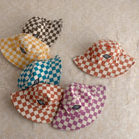 Thumbnail for Bucket Hat – Cute & Protective – Children's Checkered Hat
