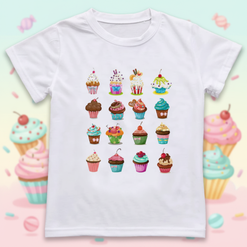 Boys & Girls Summer Tee – Comfortable & Playful – Cute Print Kids' T-Shirt