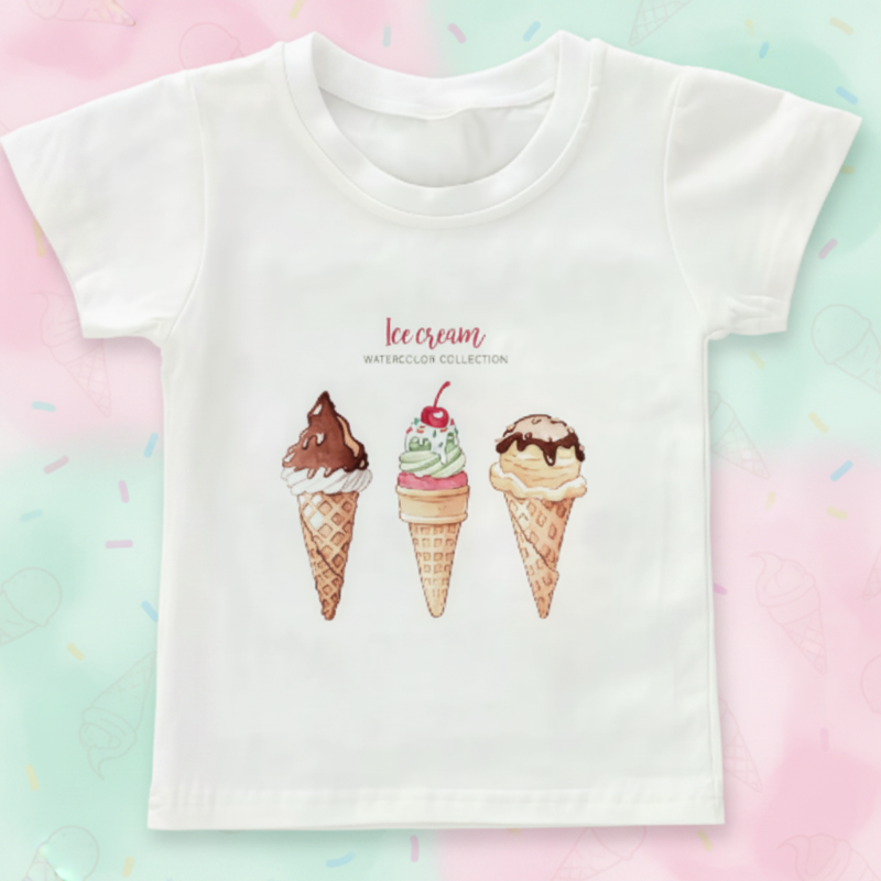 Boys & Girls Summer Tee – Comfortable & Playful – Cute Print Kids' T-Shirt