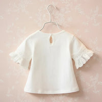 Thumbnail for Girls Trumpet Sleeve Top – Elegance & Comfort – Lace Sleeves