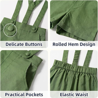 Thumbnail for LittleDandy – Classic & Elegant – Cotton Shorts with Suspenders, Bow & Shirt