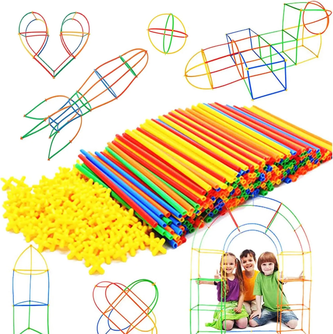 BuildPlay – Imagination & Skill – Construction Tubes with Connectors