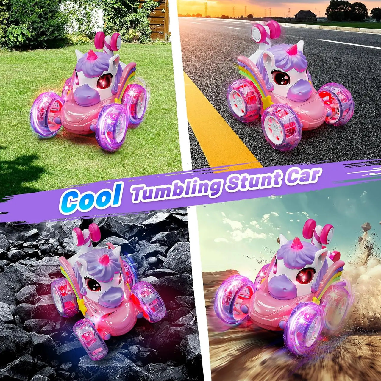 GlowRide – Colorful & active – Unicorn RC car