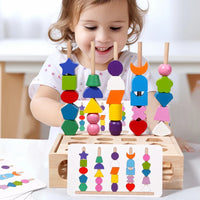 Thumbnail for Woods™ - Encourage Creativity & Improve Skills - Colorful Montessori Puzzle Set