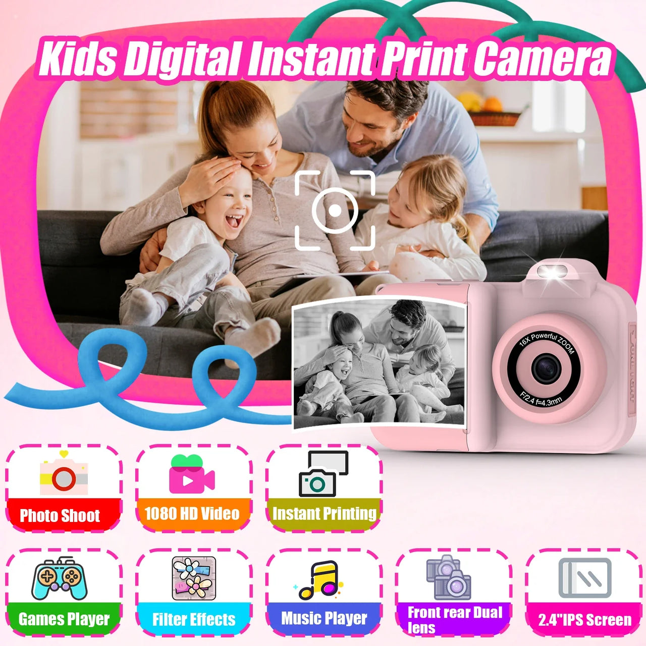 Instant Print Camera – Creative & Interactive – Instant Kids' Camera