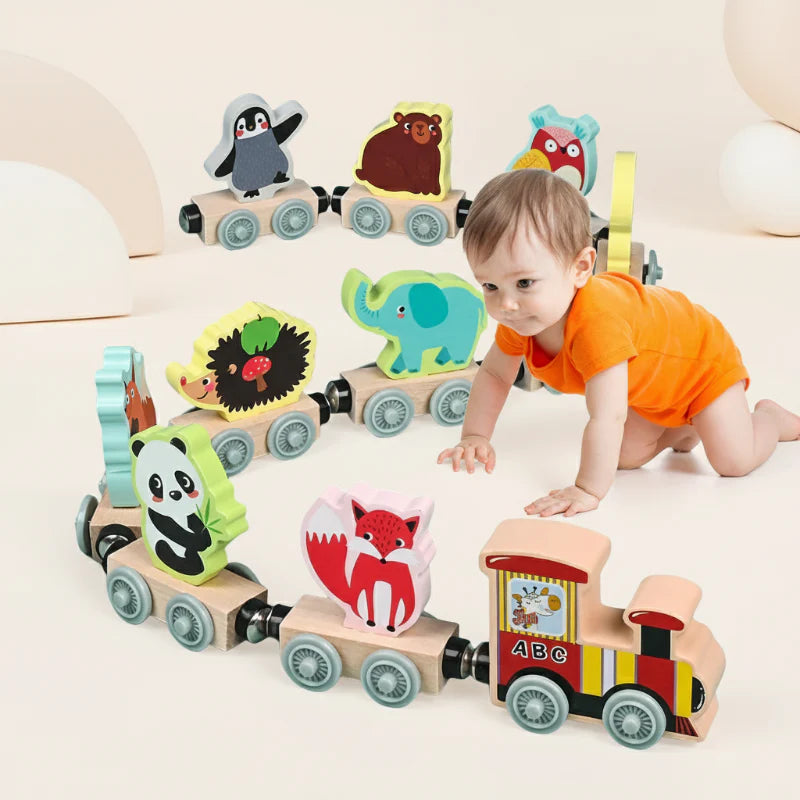 MagniZoo – Cute & Wooden – Magnetic Animal Train