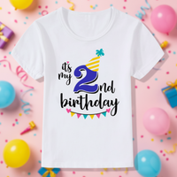 Thumbnail for Birthday Graphic Tee – Cute & Lighthearted – Kids' Birthday T-shirt