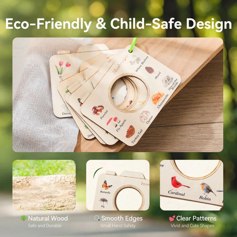NatureBook – Nature Discovery Set – Educational Wooden Viewing Frame