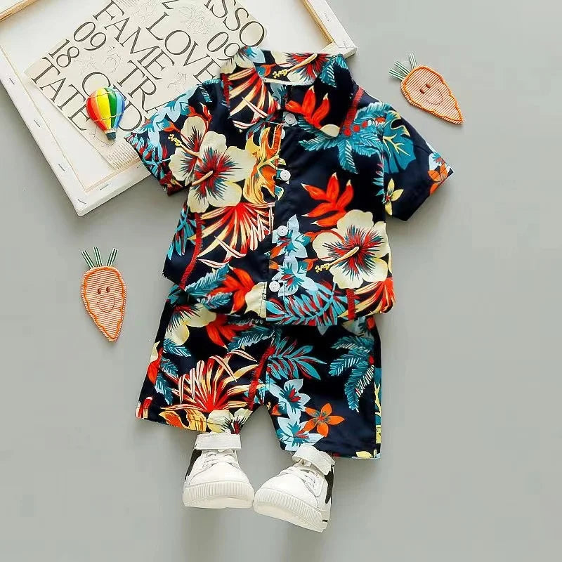 Mini Fashion™ - Fresh & Cheerful - Flowers Boys Set