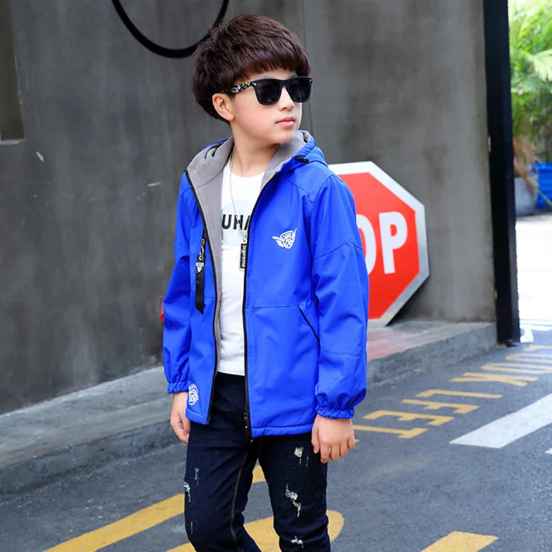 Reversible Kids' Jacket – Waterproof & Windproof – Lightweight Jacket