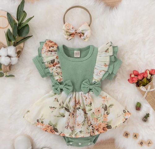 Mini Fashion™ - Soft around the skin - Girls Romper Suit