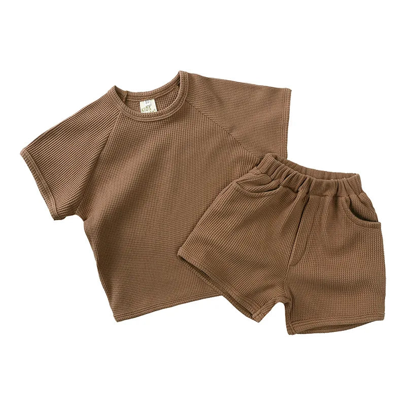 Mini Fashion™ - Summer rib fabric clothing set.