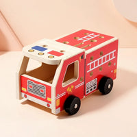 Thumbnail for BuildRescue – Educational & Creative – Wooden Fire Truck