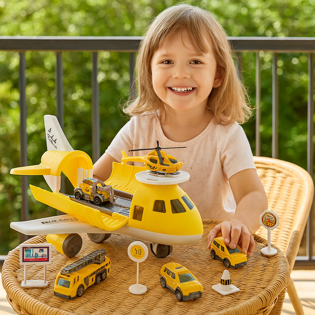 MiniAirBase – Interactive & Educational – Airport Play Set With Vehicles