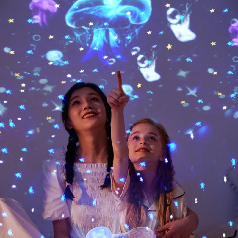 OceanGlow – Soothing & Magical – Starry Sky Projection Night Light