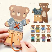 Thumbnail for ThreadBear – Cute & Educational – Montessori Threading Toy Bear