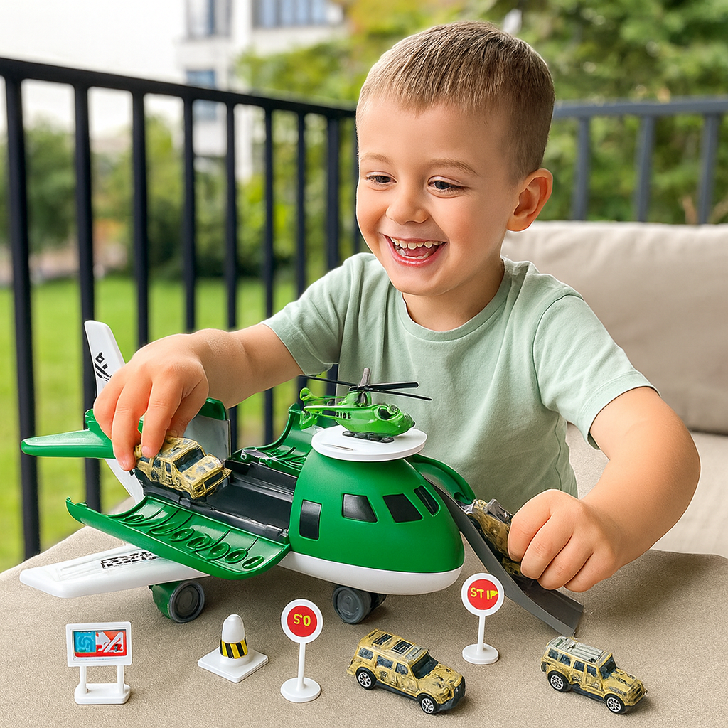 MiniAirBase – Interactive & Educational – Airport Play Set With Vehicles