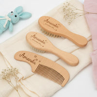 Thumbnail for Personalized Hairbrush – Soft & Unique – Personalized Baby Hairbrush Set
