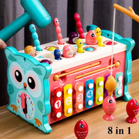 Thumbnail for Montessori Hammering Toy – Motor Skills & Learning – 8-in-1 Play Set