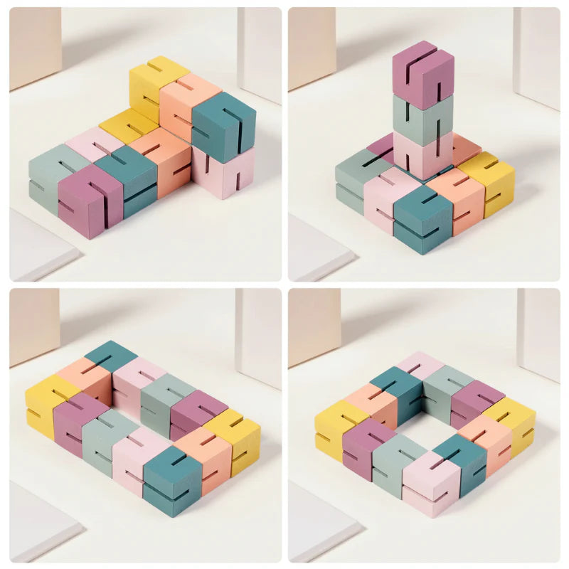 WoodCraft – Challenging & Educational – 3D Wooden Building Blocks Puzzle