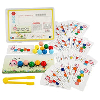 Thumbnail for Wooden Clip Beads™ – Colorful Moving Fun with Caterpillar – Color & Motor Skills Toys