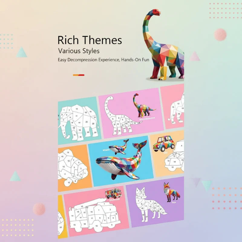 3D Sticker Puzzle – Creative & Educational – Geometric 3D Puzzle