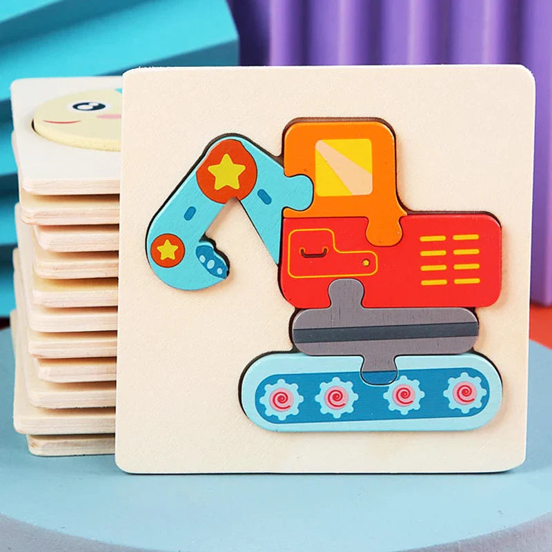 3D Wooden Puzzle™ - Playful Animal Adventure - Jigsaw Puzzle