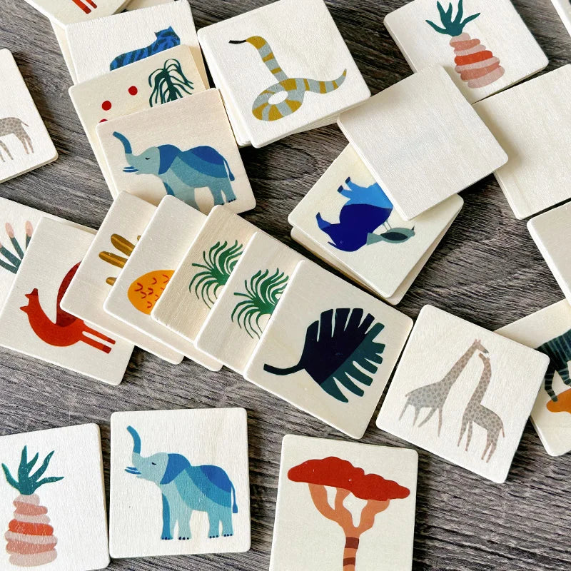 MemoryMatch – Wood & Educational – Jungle Memory Game
