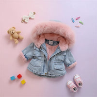 Thumbnail for FurDream – Denim Look – Winter Coat with Hood