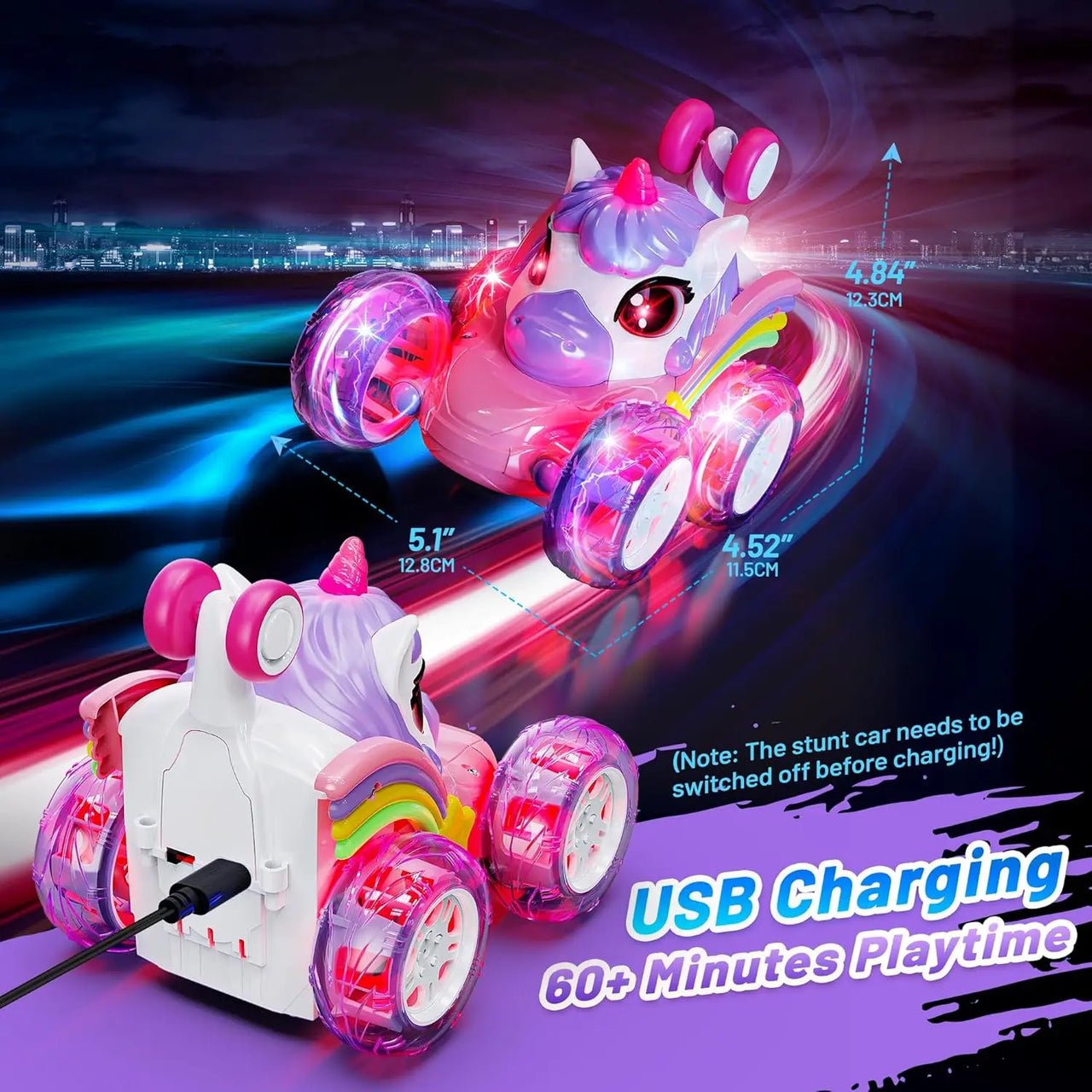 GlowRide – Colorful & active – Unicorn RC car