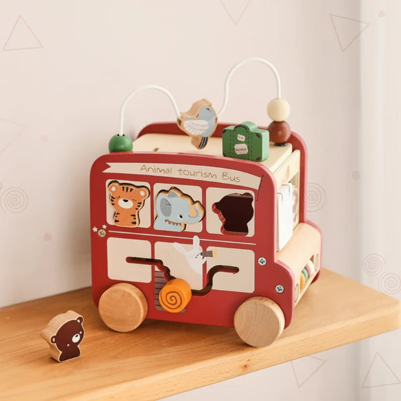 BusyRide – Educational & Versatile – Wooden Montessori Activity Bus