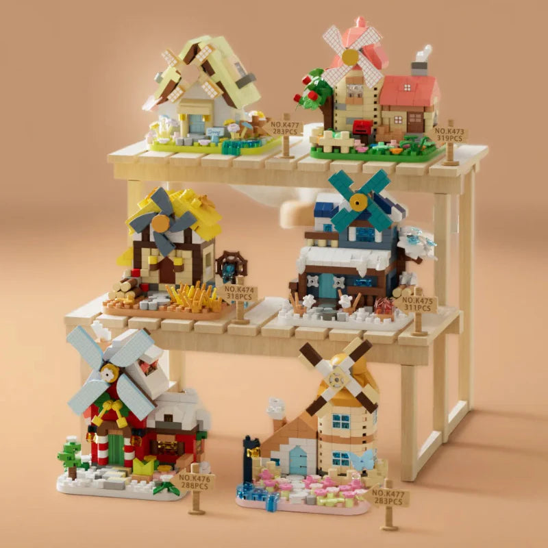 DIY Windmill Building Blocks – Creative & Challenging – Building Blocks Set