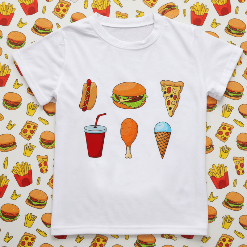 Boys & Girls Summer Tee – Comfortable & Playful – Cute Print Kids' T-Shirt