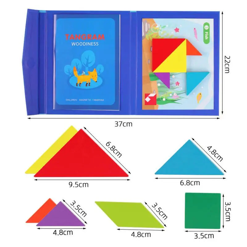 Woods™ - Stimulate Logical Thinking - Wooden Tangram Puzzle