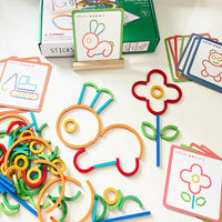 Thumbnail for Sticks & Rings – Smart & Creative - Wooden Shapes Puzzle