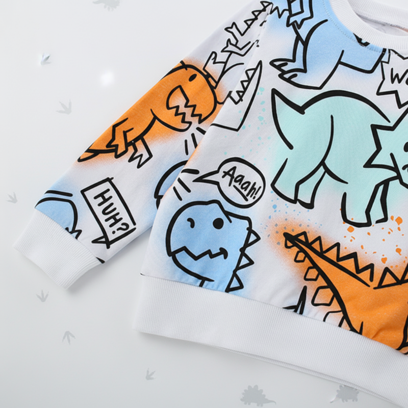Kids Dinosaur Sweatshirt – Comfort & Style – Dino Kids' Sweater