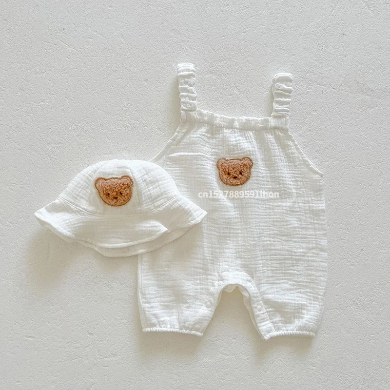 Mini Fashion™ - Cool & Comfortable - Baby garden pants with hat