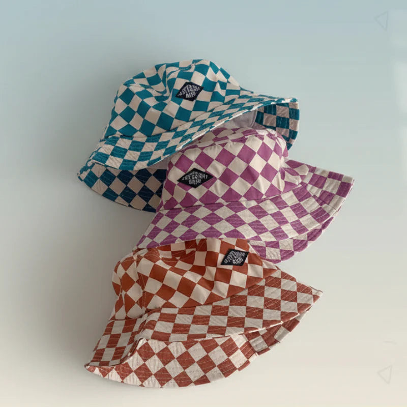 Bucket Hat – Cute & Protective – Children's Checkered Hat