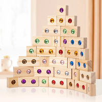 Thumbnail for Rainbow Gem Stacking Blocks – Creative & Educational – Wooden Stacking Blocks Set