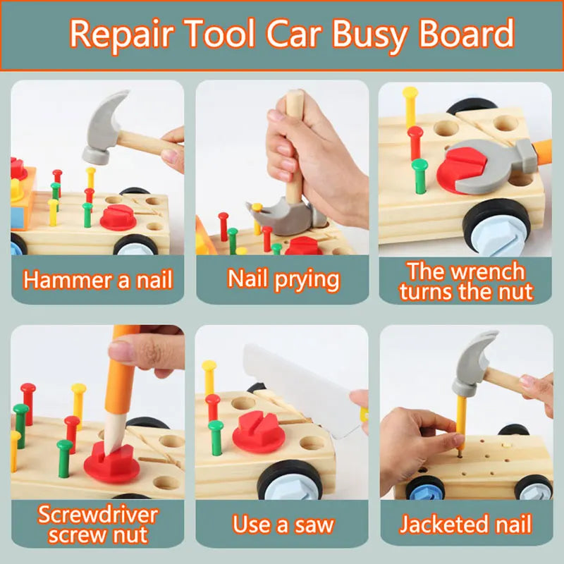 Woods™ - Turn & Learn - Montessori Car Screwboard
