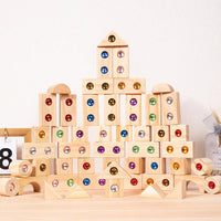 Thumbnail for Rainbow Gem Stacking Blocks – Creative & Educational – Wooden Stacking Blocks Set