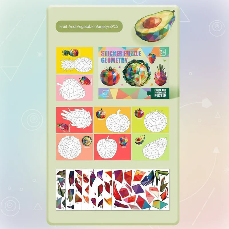 3D Sticker Puzzle – Creative & Educational – Geometric 3D Puzzle