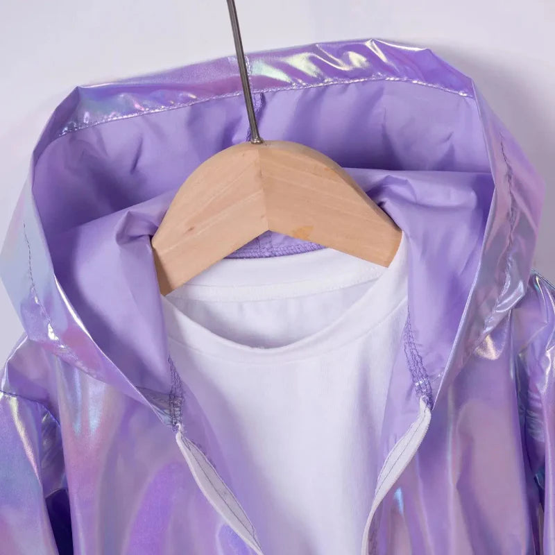LumiBreeze – Shiny & Light – Children's Raincoat with Hood