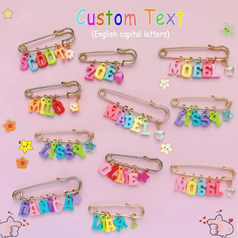 Personalized Charm Pin – Personal & Stylish – Name Brooch