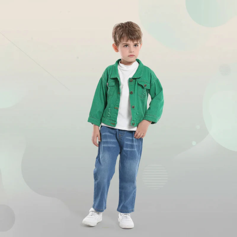 Candy Color Denim Jacket – Lightweight Denim Jacket for Kids