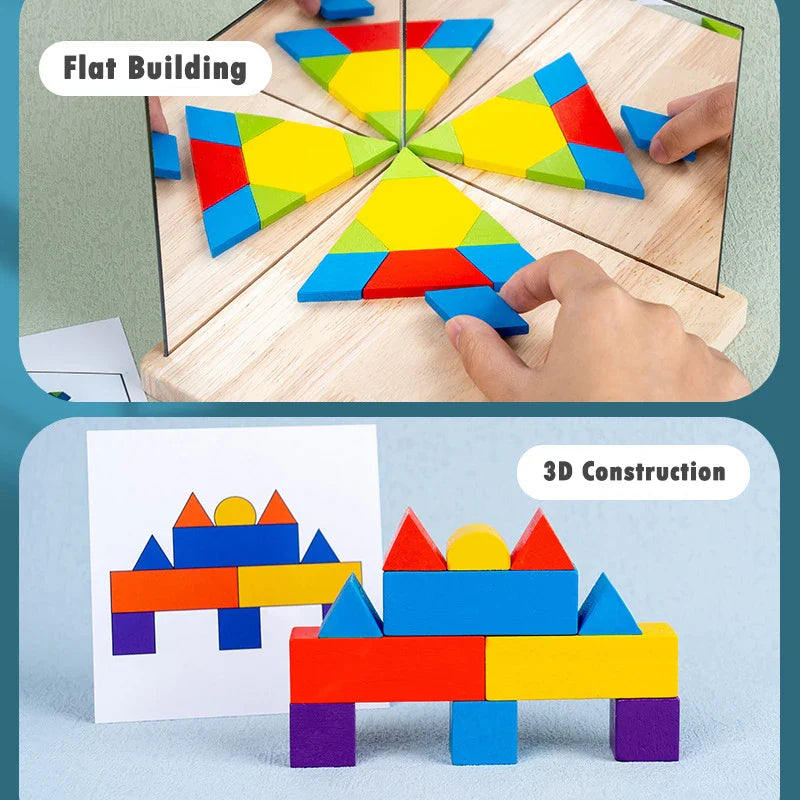 Reflection Play™ – Mirroring & Learning - Puzzle blocks with mirror