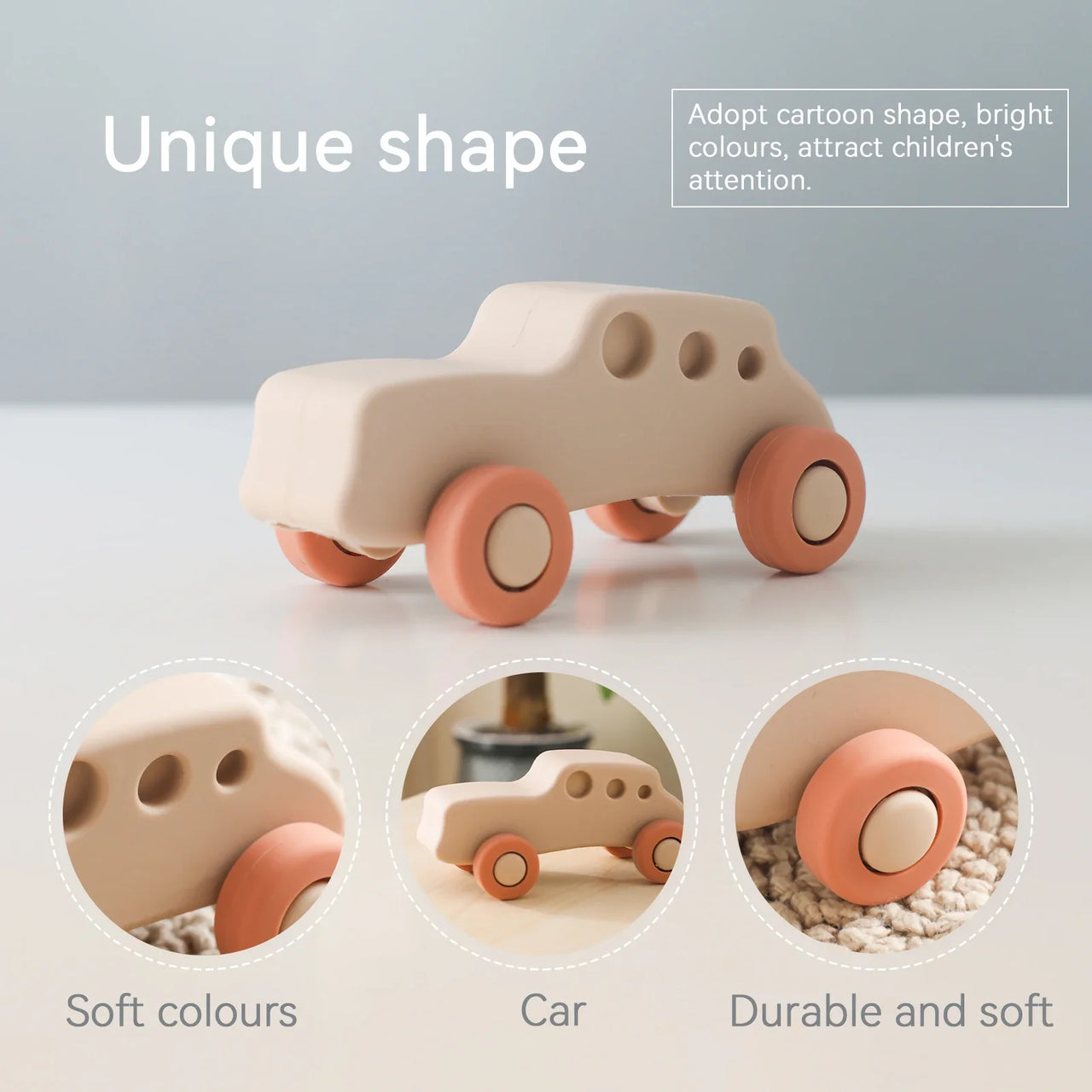 Mini Motion™ – Rolling & Biting - Silicone Vehicle Toys