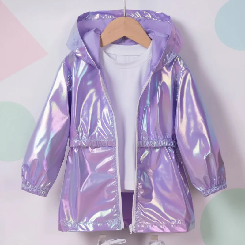 LumiBreeze – Shiny & Light – Children's Raincoat with Hood